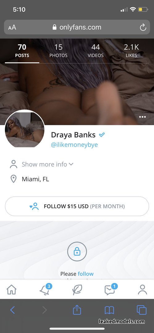 Draya Banks nude leaks LeakedModels.com 000 - Draya Banks – ilikemoneybye OnlyFans Leaks (15 Photos and 8 Videos)