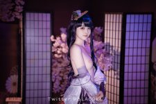 Blacqkl (白莉爱吃巧克力) cosplay Raiden Shogun - Genshin Impact (2).jpg