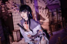 Blacqkl (白莉爱吃巧克力) cosplay Raiden Shogun - Genshin Impact (8).jpg